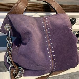 Purple suede Michael Kors purse